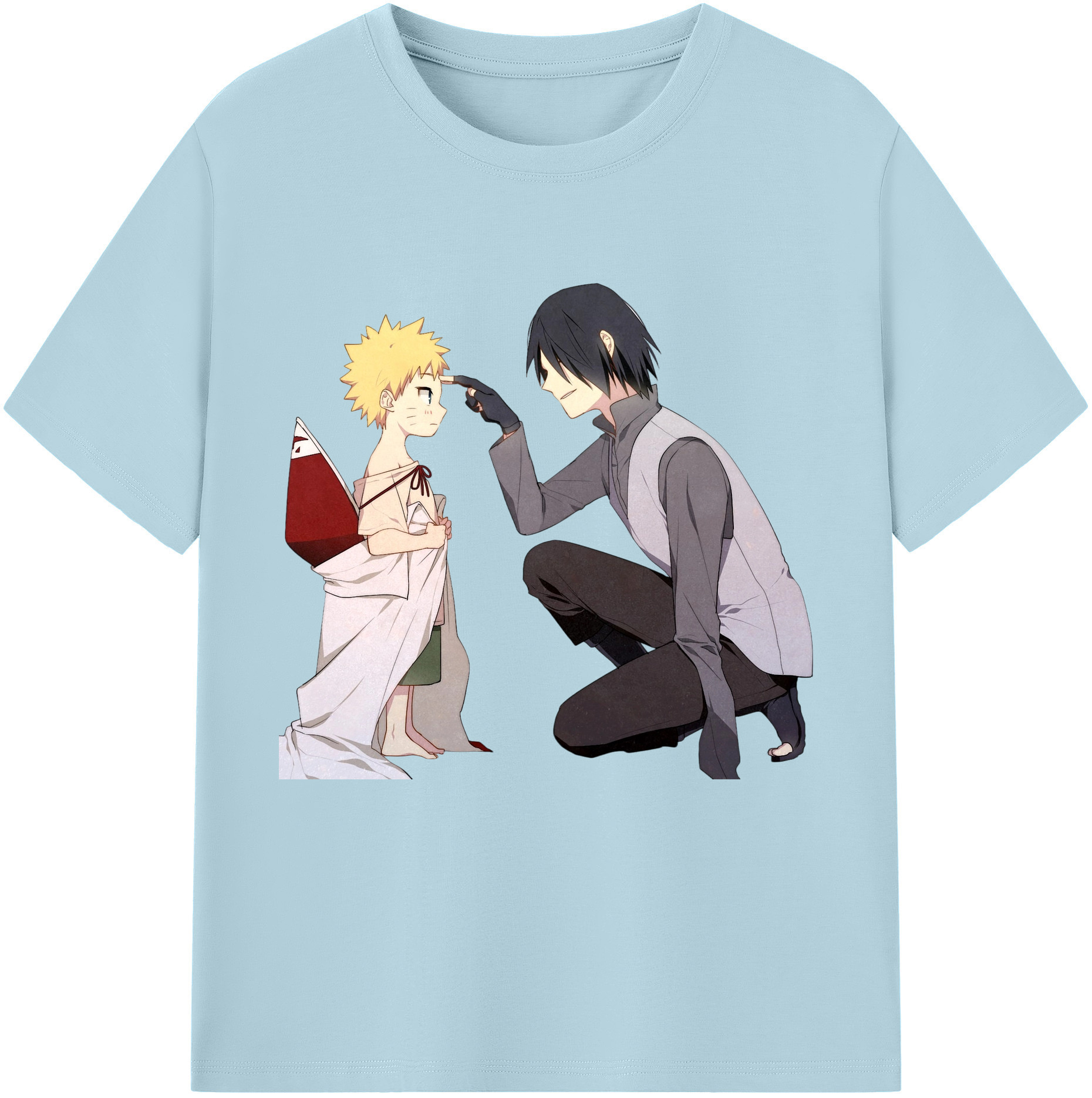 （画像用） NARUTO -ナルト- うちは サスケ Uchiha Sasuke 綿100％半袖Tシャツ（フロントプリント）